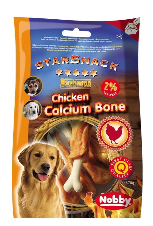 Nobby StarSnack Chicken Calcium Bone kalciová kost s kuřetem 70g