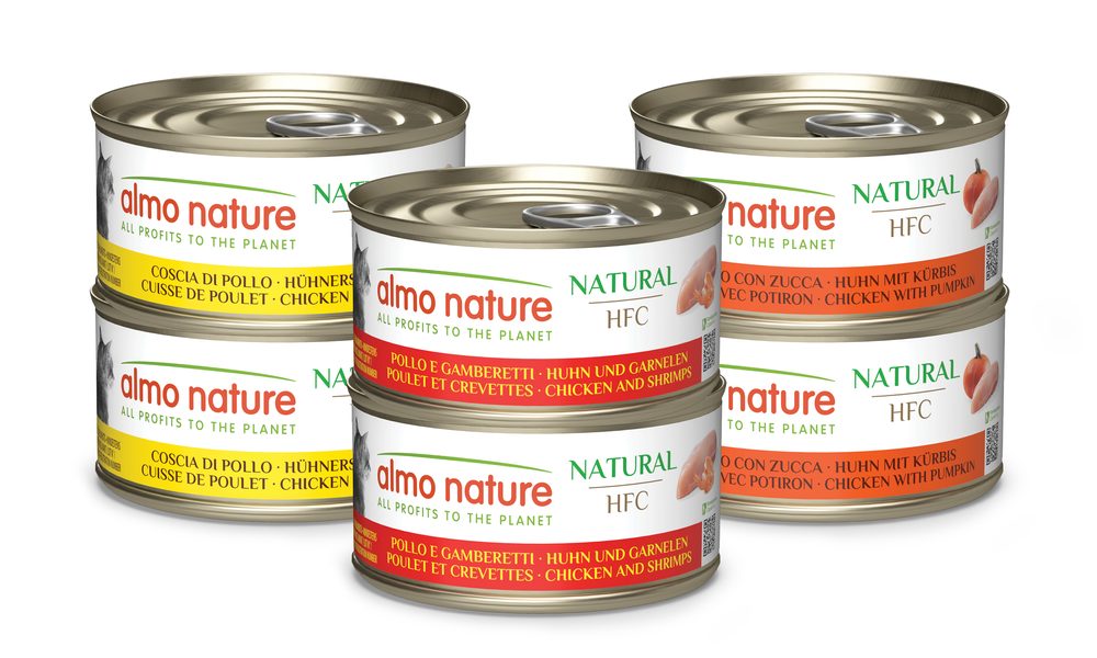 Almo Nature HFC Cats - Multipack s kuřetem 6x70g