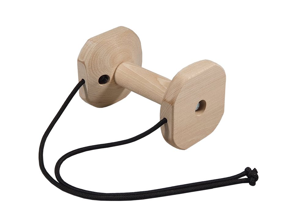 BAFPET Aportovací činka, dřevěná s táhly - Přírodní