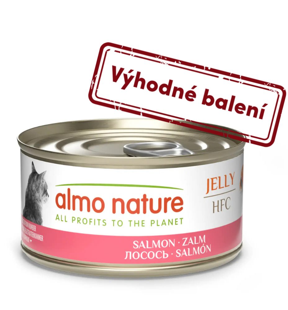 Almo Nature HFC Jelly - Losos 70g výhodné balení 24ks