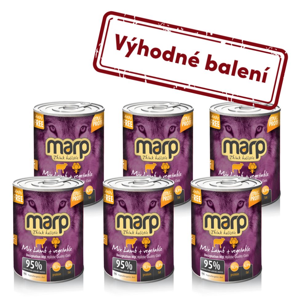 Marp Holistic Marp Mix konzerva pro psy jehně+zelenina 6x400g
