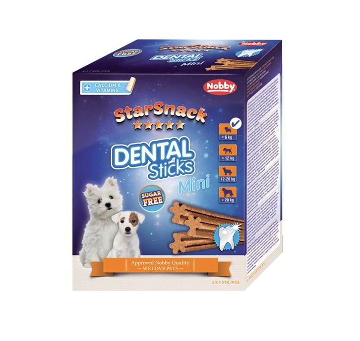 Nobby StarSnack Dental Sticks Mini dentální tyčinky pro psa 28ks / 252g