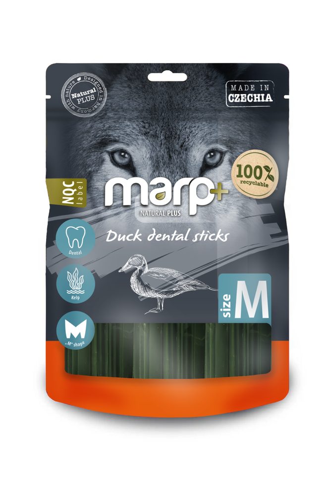 Marp Natural Plus - kachní dentální tyčinky s kelpou M