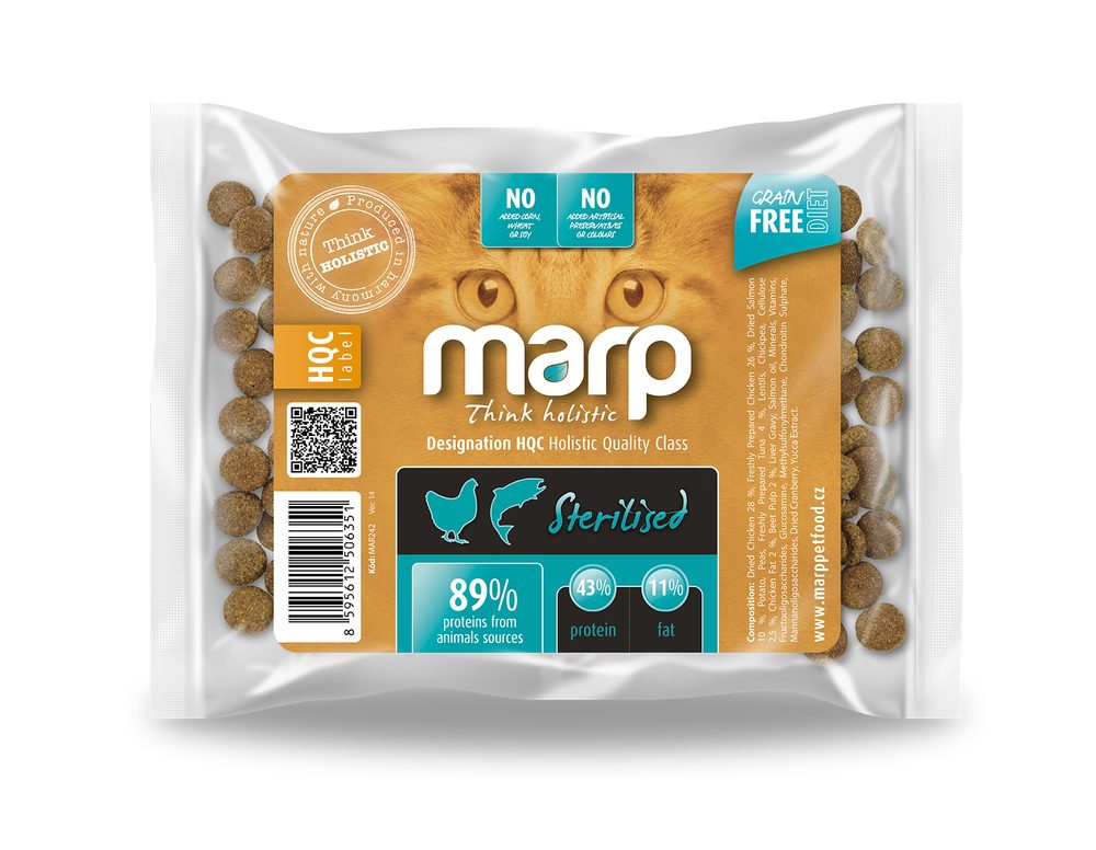 Marp Holistic Sterilised  CAT - pro kastrované a starší kočky vzorek 70g