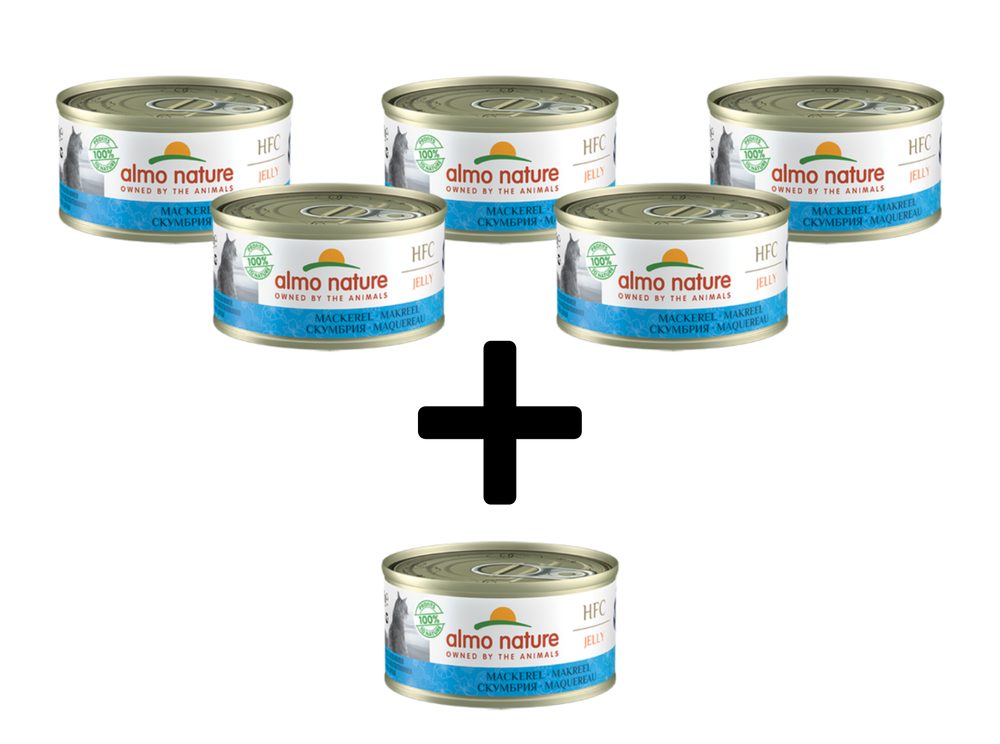 Almo Nature HFC Jelly - Makrela 70g 5+1 ZDARMA