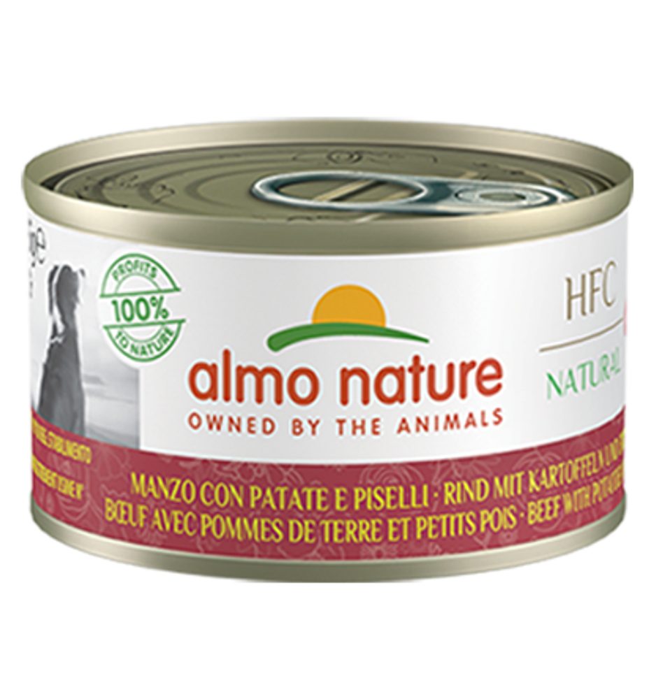 Almo Nature HFC DOG - Hovězí s bramborem a hráškem 95g