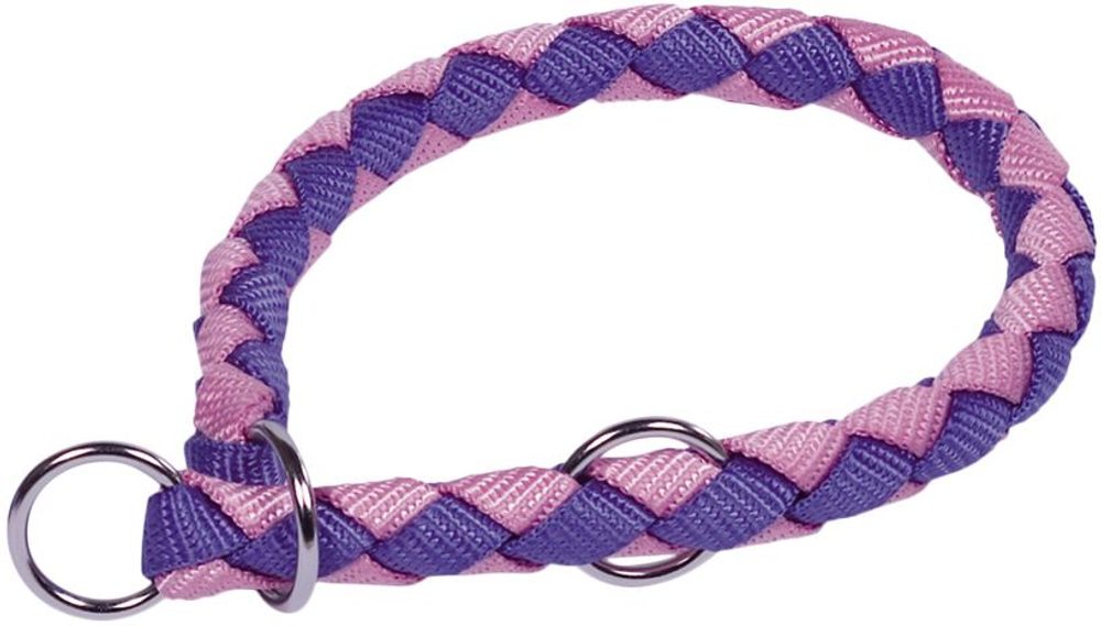 Nobby CORDA polostahovací kulatý obojek L-XL fialová