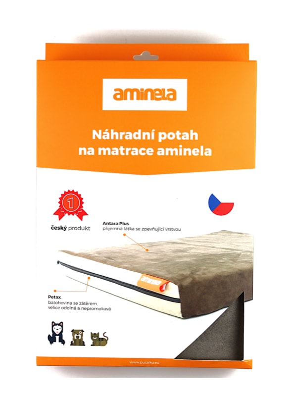 Potah na matraci Aminela - 80x60x10cm half and half šedá/šedá - Aminela -  Pelíšky pro psy - Psi - Krmiva-pucalka.cz