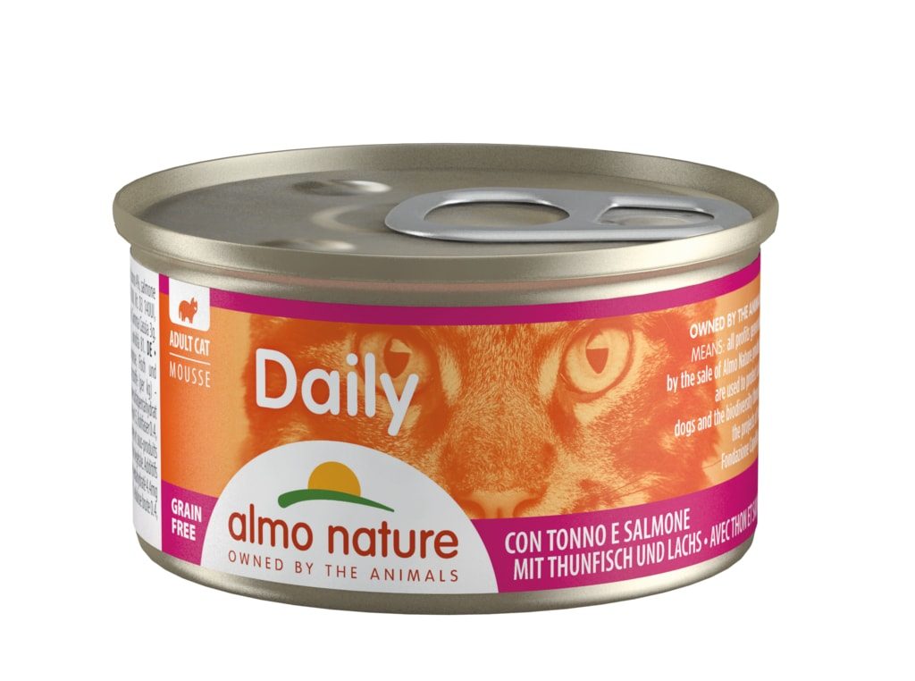 Almo Nature Daily Pěna s tuňákem a lososem 85g výhodné balení 24ks