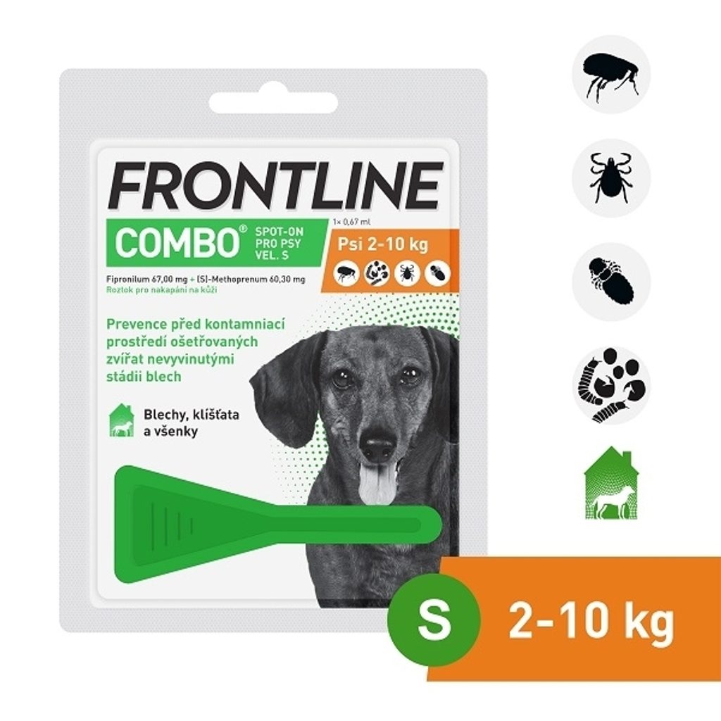 Frontline Combo Spot-on Dog S (0,67ml) 2-10kg - Frontline - Antiparazitika  - - Krmiva-pucalka.cz