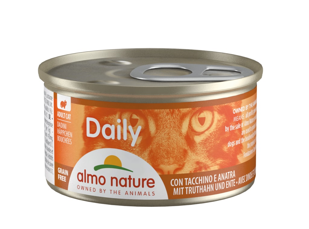 Almo Nature Daily Menu WET CAT - Kousky s krůtou a kachnou 85g výhodné balení 24ks