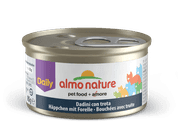 ALMO NATURE DAILY MENU WET CAT - KOUSKY SE PSTRUHEM 85G VÝHODNÉ BALENÍ 24KS - KONZERVY PRO KOČKY