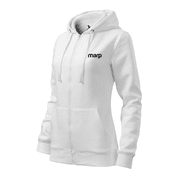 MARP DÁMSKÁ MIKINA S KAPUCÍ SIGNATURE - BÍLÁ - MARP MERCH