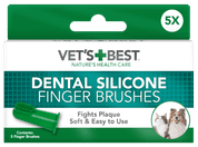 VET`S BEST SILIKONOVÝ ZUBNÍ KARTÁČEK NA PRST - BALENÍ 5KS - HYGIENA