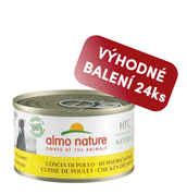 ALMO NATURE HFC NATURAL DOG - KUŘECÍ STEHNA 95G VÝHODNÉ BALENÍ 24KS - KONZERVY PRO PSY