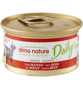 ALMO NATURE DAILY MENU - KOUSKY S HOVĚZÍM 85G - KONZERVY PRO KOČKY