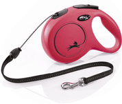 FLEXI NEW CLASSIC M LANKO 8M/20KG ČERVENÁ - VODÍTKA PRO PSY