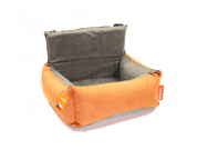 AMINELA AUTOSEDAČKA M 70X40CM ORANŽOVÁ/ŠEDÁ - PELÍŠKY PRO PSY
