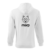 MARP PÁNSKÁ MIKINA S KAPUCÍ SIGNATURE - BÍLÁ - MARP MERCH