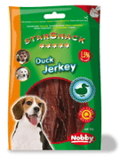 NOBBY STARSNACK DUCK JERKY SUŠENÁ KACHNÍ SVALOVINA 70G - PAMLSKY PRO PSY