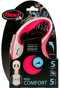 FLEXI NEW COMFORT S VODÍTKO PÁSEK 5M/15KG ČERVENÁ - VODÍTKA PRO PSY