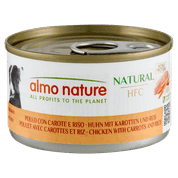 ALMO NATURE HFC NATURAL - KUŘECÍ S MRKVÍ A RÝŽÍ 95G - KONZERVY PRO PSY