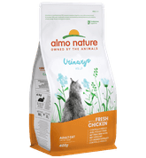 ALMO NATURE URINARY HELP – PRO ZDRAVÉ MOČOVÉ CESTY, S ČERSTVÝM KUŘETEM 400G + TRESČÍ KAPSIČKA ZDARMA - GRANULE PRO KOČKY