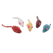 FARM COMPANY MIX PLYŠOVÝCH MYŠEK 4CM - HRAČKY PRO KOČKY