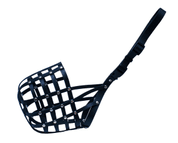 KOŽENÝ NÁHUBEK, PLETENÝ - ČERNÁ - NÁHUBKY A OHLÁVKY