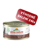 ALMO NATURE HFC NATURAL - HOVĚZÍ 70G VÝHODNÉ BALENÍ 24KS - KONZERVY PRO KOČKY