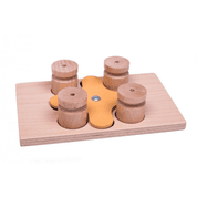 DŘEVĚNÝ HLAVOLAM PLAYGROUND - MODUL 2H (POUZE DESKA BEZ KLOBOUČKŮ A VÁLEČKŮ) - HLAVOLAMY