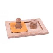 DŘEVĚNÝ HLAVOLAM PLAYGROUND - MODUL 2A (POUZE DESKA BEZ KLOBOUČKŮ A VÁLEČKŮ) - HLAVOLAMY