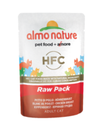 ALMO NATURE HFC RAW PACK WET CAT - KUŘECÍ PRSA 55G - KONZERVY PRO KOČKY