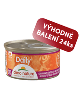 ALMO NATURE DAILY MENU - PĚNA S HOVĚZÍM A TELECÍM 85G VÝHODNÉ BALENÍ 24KS - KONZERVY PRO KOČKY