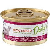 ALMO NATURE DAILY MENU - PĚNA S HOVĚZÍM A TELECÍM 85G - KONZERVY PRO KOČKY