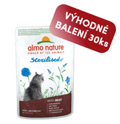 ALMO NATURE HOLISTIC STERILISED S HOVĚZÍM 70G VÝHODNÉ BALENÍ 30KS - KONZERVY PRO KOČKY