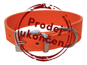 KOŽENÝ OBOJEK SETA - ORANŽOVÁ - OBOJKY PRO PSY