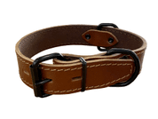 BAFPET OBOJEK HERRY, OBŠITÝ, ČERNÉ KOVÁNÍ - KOŇAK - OBOJKY PRO PSY