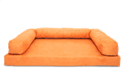 AMINELA PELÍŠEK S OKRAJEM 120X80CM HALF AND HALF ORANŽOVÁ/ŠEDÁ - PELÍŠKY PRO PSY