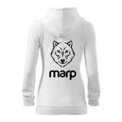 MARP DÁMSKÁ MIKINA S KAPUCÍ SIGNATURE - BÍLÁ - MARP MERCH