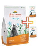 ALMO NATURE URINARY HELP – PRO ZDRAVÉ MOČOVÉ CESTY, S ČERSTVÝM KUŘETEM 2KG + 2 KAPSIČKY ZDARMA - GRANULE PRO KOČKY