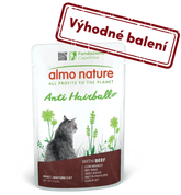 ALMO NATURE HOLISTIC ANTI HAIRBALL S HOVĚZÍM 70G VÝHODNÉ BALENÍ 30KS - KONZERVY PRO KOČKY