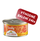 ALMO NATURE DAILY MENU - PĚNA S KUŘETEM 85G VÝHODNÉ BALENÍ 24KS - KONZERVY PRO KOČKY