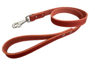 KOŽENÉ VODÍTKO Z MASTNÉ KŮŽE, OBŠITÉ - ČERVENÁ - VODÍTKA PRO PSY