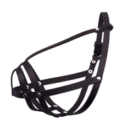 KOŽENÝ NÁHUBEK, PLETENÝ - ČERNÁ - NÁHUBKY A OHLÁVKY