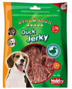 NOBBY STARSNACK DUCK JERKY SUŠENÁ KACHNÍ SVALOVINA 375G - PAMLSKY PRO PSY