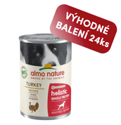 ALMO NATURE HOLISTIC MONOPROTEIN - KRŮTA 400G VÝHODNÉ BALENÍ 24KS - KONZERVY PRO PSY