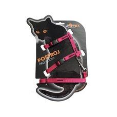 BAFPET Set postroj + vodítko pro kočky - Fuchsie