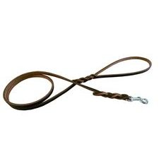 Vodítko mastná kůže VIPET, zapletené - Hnědá