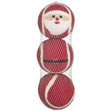 Nobby Vánoční tenisové míčky - Santa 3ks 6cm